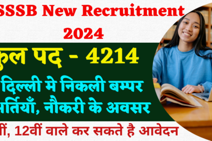 DSSSB New Recruitment 2024