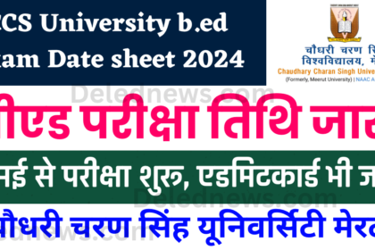 CCS University b.ed Exam Date sheet 2024