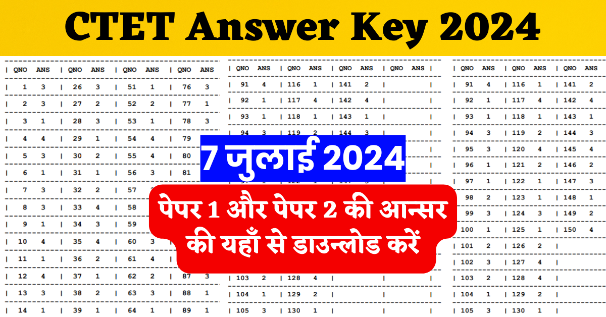 CTET Answer Key 2024